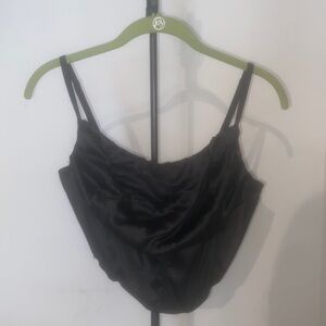 Cropped Silk Tank / Urban Outfitters